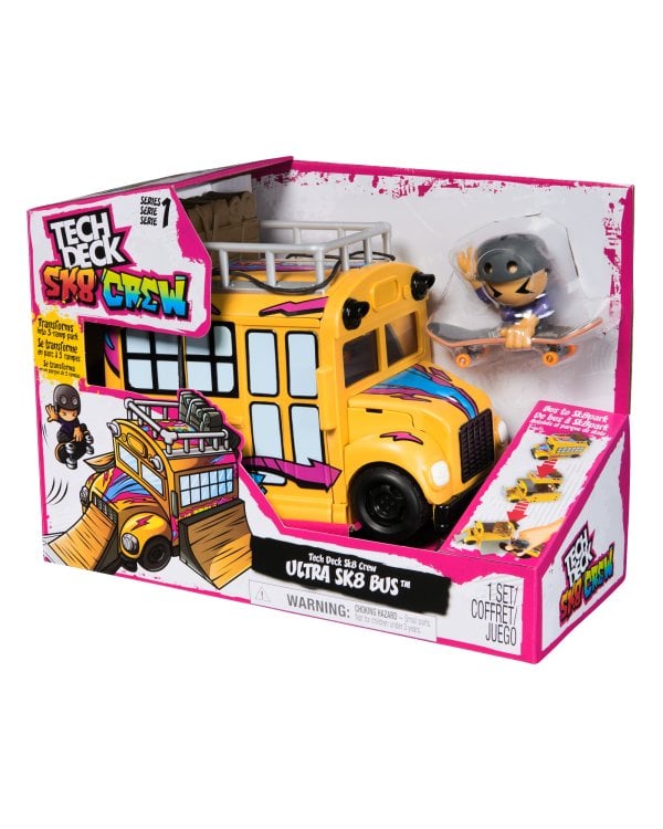 TECH DECK игровой набор Sk8 Crew Школьный автобус