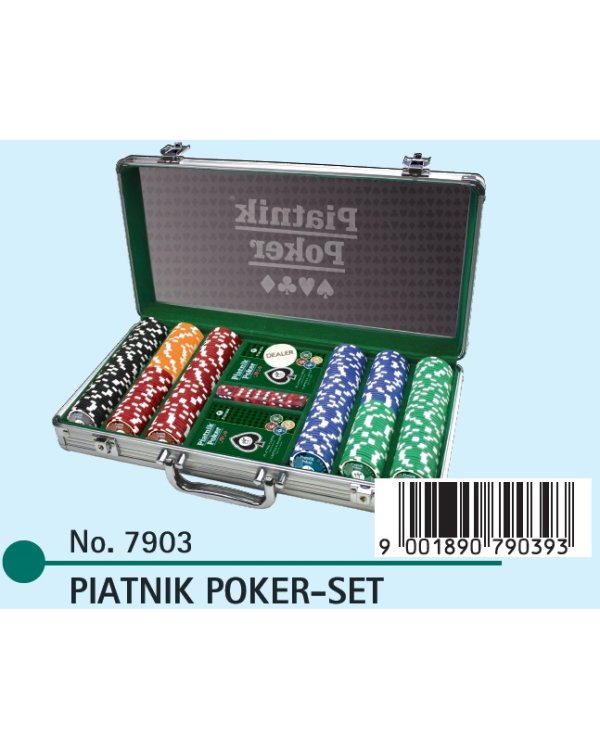 PIATNIK Настольная игра Покер: алюминиевый кейс 300 фишек