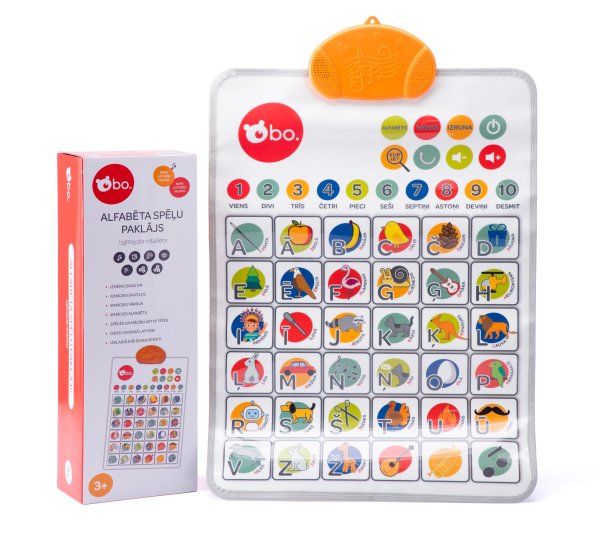 bo. Обучающая игрушка - Коврик-азбука, на латышском языке