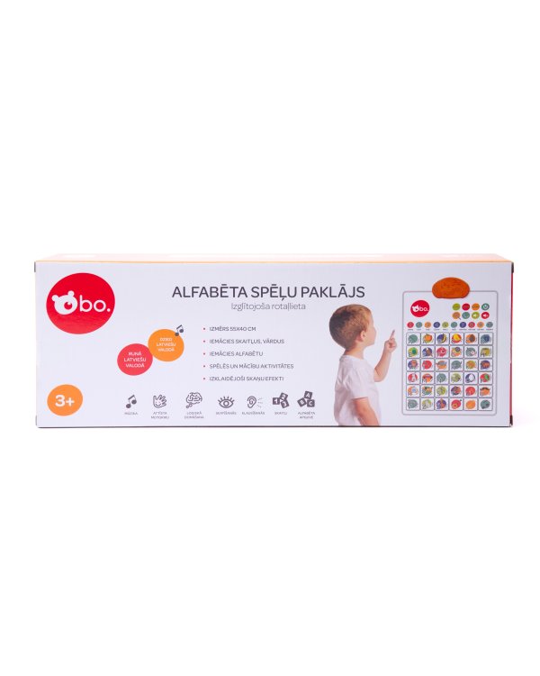 bo. Обучающая игрушка - Коврик-азбука, на латышском языке