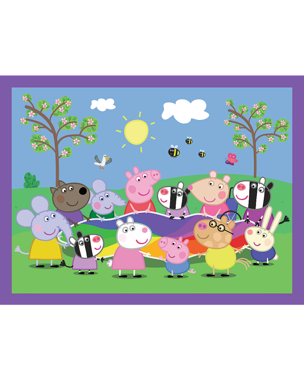 TREFL PEPPA PIG Комплект пазлов "Свинка Пеппа" 30шт. + 48шт. + 24 мемо