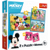 TREFL DISNEY Комплект пазлов Микки-Маус 30 шт. + 48 шт. + 24 мемо