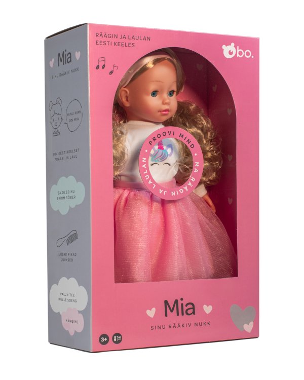bo. Интерактивная кукла "Mia" (разговаривает на эстонском языке), 40 см