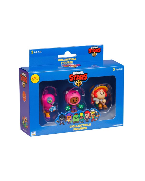 BRAWL STARS Фигурки, 3 шт в упаковке, 2 Серия, 5 см