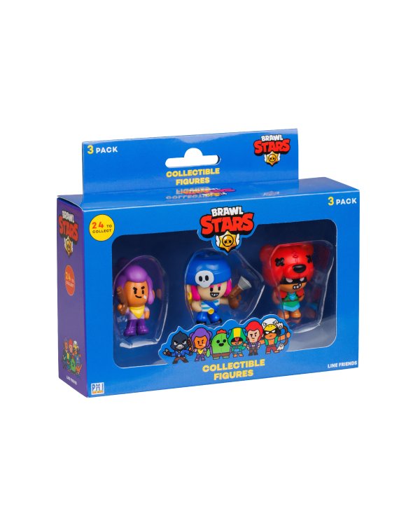 BRAWL STARS Фигурки, 3 шт в упаковке, 2 Серия, 5 см