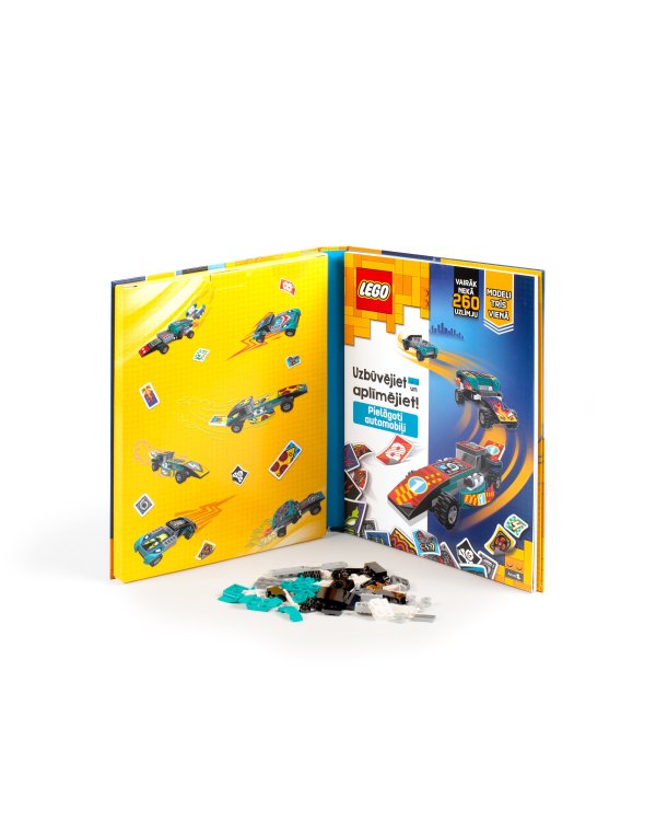 LEGO ICONIC Наклейки и конструктор "Машинки" (50 деталей) (на лат.языке)