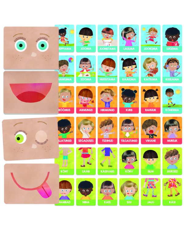 HEADU Монтессори карточки "Эмоции и действия" (на эст. языке)