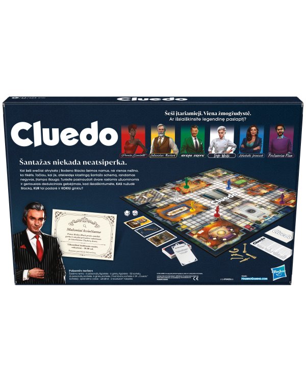 CLUEDO настольная игра, классическая версия (на литовском яз.)