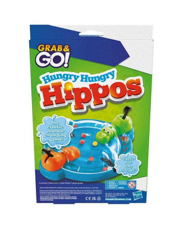 HUNGRY HUNGRY HIPPOS Дорожная версия Grab&Go