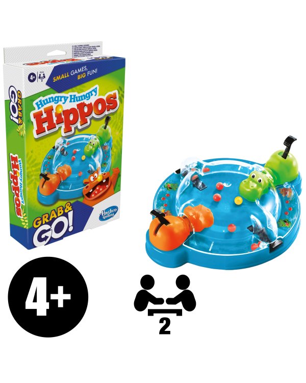 HUNGRY HUNGRY HIPPOS Дорожная версия Grab&Go