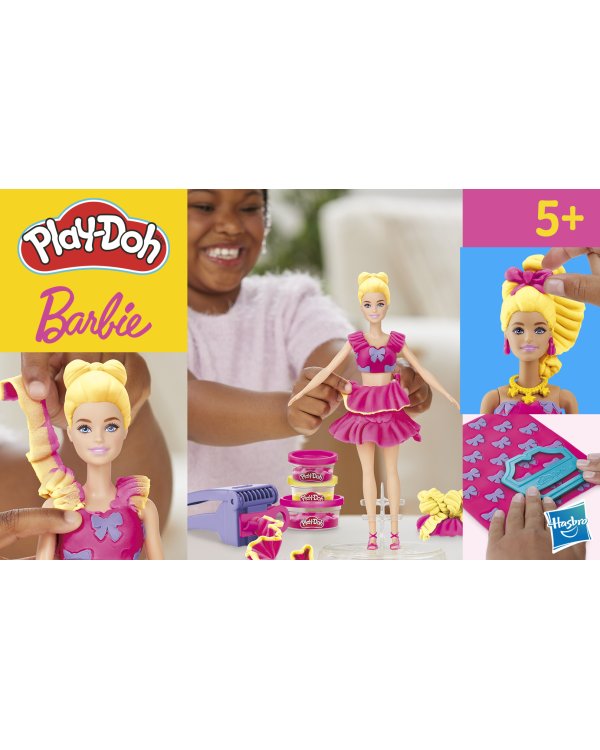 PLAY-DOH BARBIE игровой набор Барби Оборки и бантики