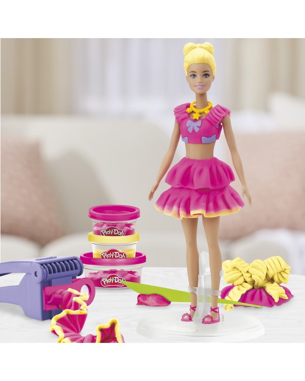PLAY-DOH BARBIE игровой набор Барби Оборки и бантики