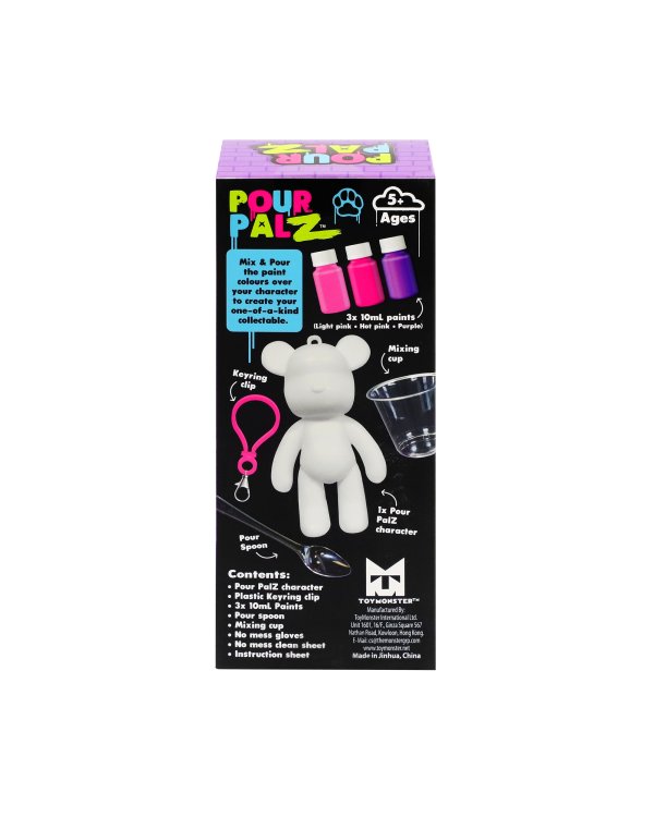 Pour Palz DIY Мини-раскрашиваемый мишка – брелок