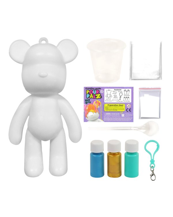 Pour Palz DIY Мини-раскрашиваемый мишка – брелок