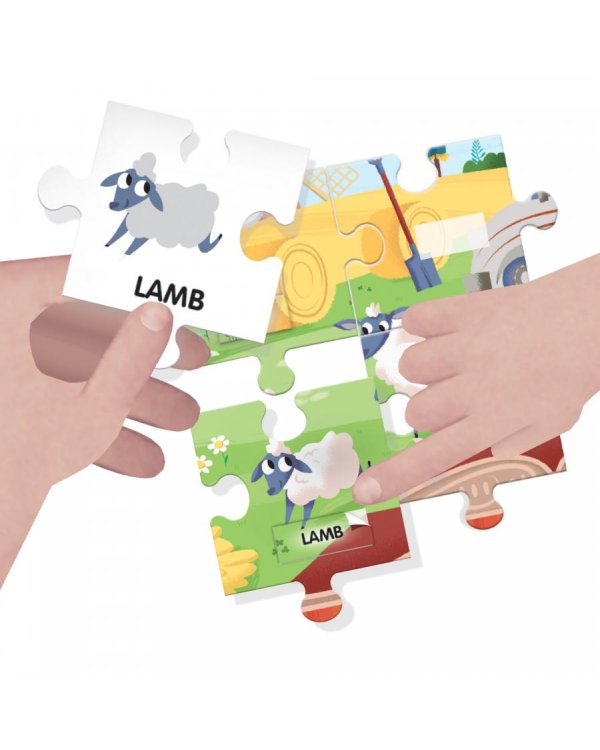 HEADU Развивающая игра Easy English 100 слов ферма