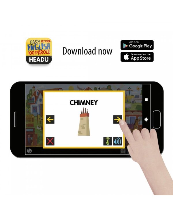 HEADU Развивающая игра Easy English 100 слов ферма