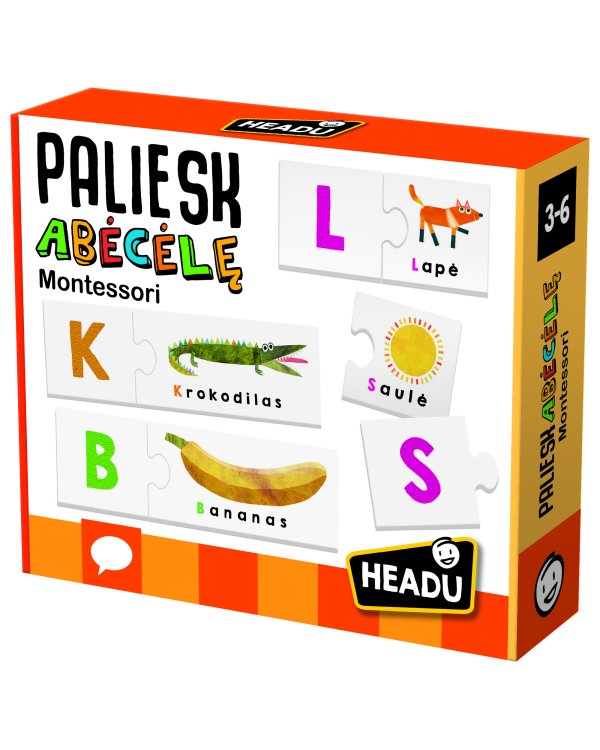 HEADU Монтессори Touch Abc пазл (на лит. языке)