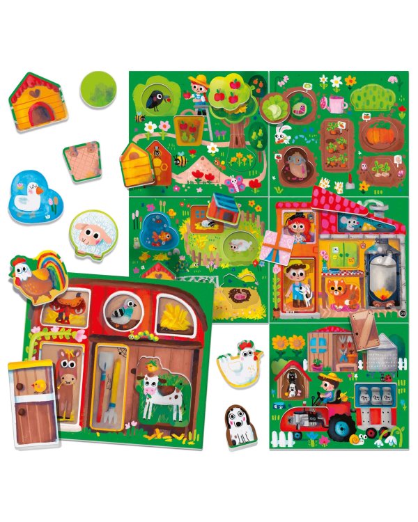 HEADU Игра-пазл Монтессори Жизнь На Ферме