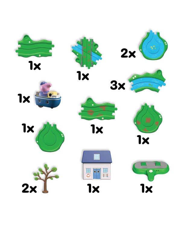 PEPPA PIG Whizz Around Peppa Игрушечный комплект "Река"