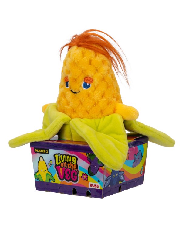 LIVING ON THE VEG Мягкая игрушка Кукуруза, 15 см, S2