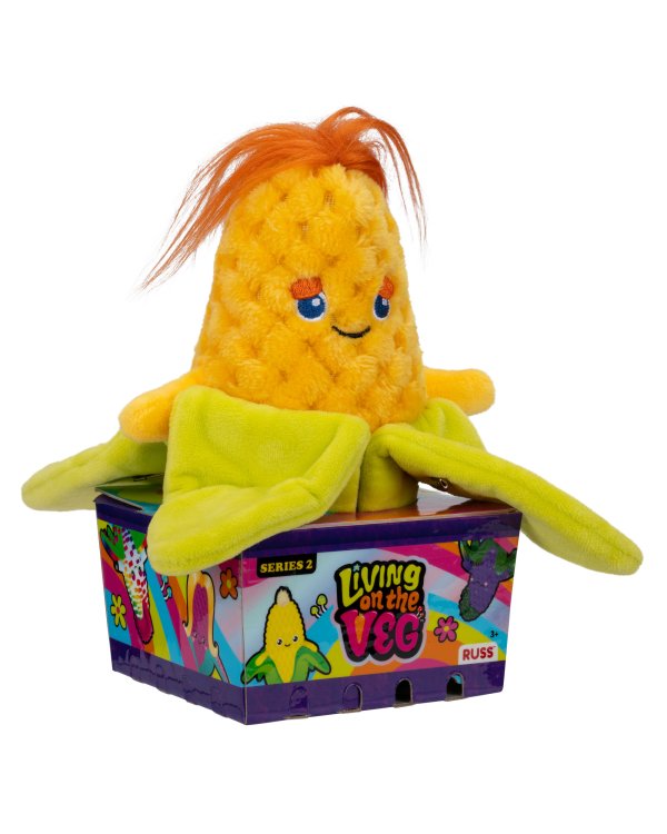 LIVING ON THE VEG Мягкая игрушка Кукуруза, 15 см, S2