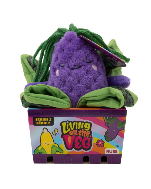 LIVING ON THE VEG Мягкая игрушка Кукуруза, 15 см, S2