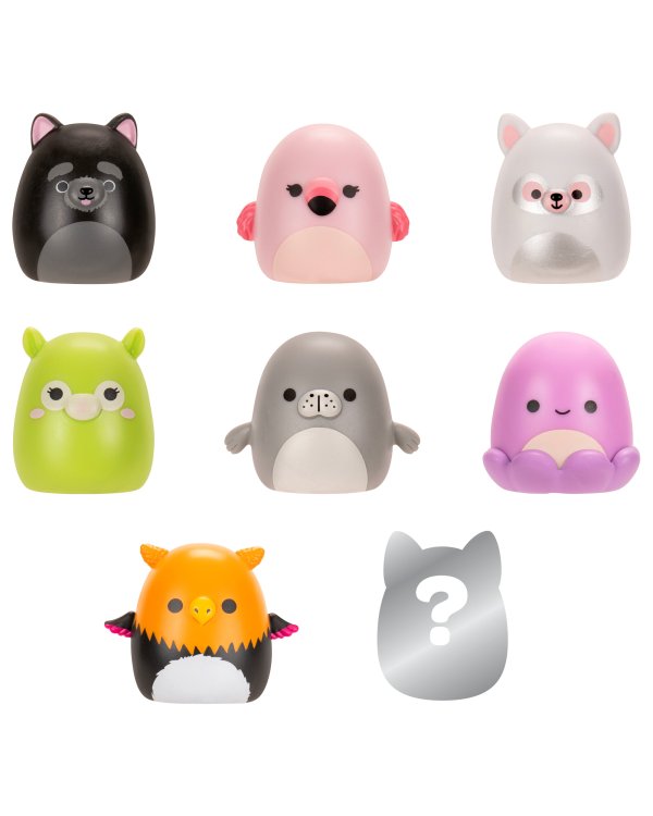 SQUISHMALLOWS SQUISH-A-LONGS Комплект фигурок, 8 шт, 2,5 см