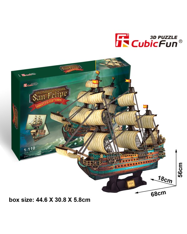 CUBICFUN 3D пазл Корабль "The San Felipe"