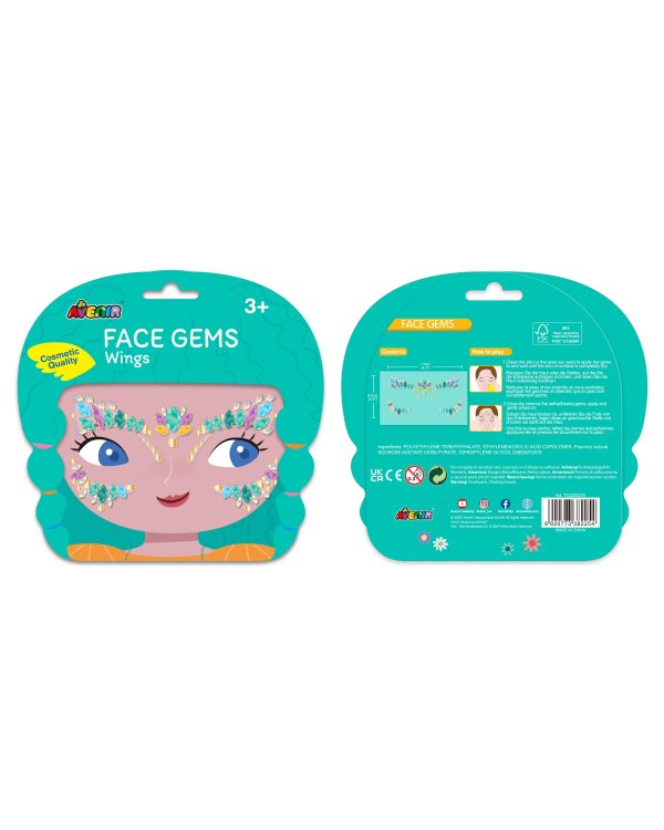 AVENIR Бриллиантовые стикеры для лица - Крылья