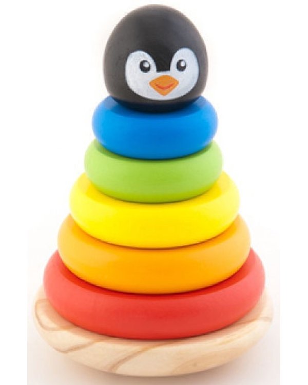 TREFL WOODEN TOYS Пирамидка Пингвин