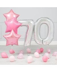 70-ЛЕТНИЙ ЮБИЛЕЙ РОЗОВО-СЕРЕБРЯНЫЙ МИНИ-ПАКЕТ