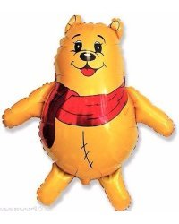 TEDDY WITH SCARF ФОЛЬГА ВОЗДУШНЫЙ ШАР 85 CM