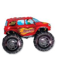 BIG WHEELS RED ФОЛЬГА ВОЗДУШНЫЙ ШАР 90 CM
