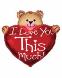 BEAR LOVE MUCH ФОЛЬГА ВОЗДУШНЫЙ ШАР 88 CM
