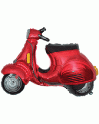 SCOOTER RED ФОЛЬГА ВОЗДУШНЫЙ ШАР 85 CM