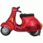 SCOOTER RED ФОЛЬГА ВОЗДУШНЫЙ ШАР 85 CM