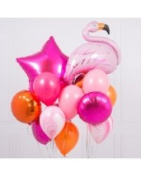 "FLAMINGO PINK CRAZY" КОМПОЗИЦИЯ ИЗ ВОЗДУШНЫХ ШАРОВ