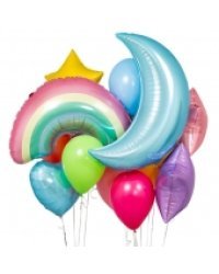 "PASTEL RAINBOW CRAZY" КОМПОЗИЦИЯ ИЗ ВОЗДУШНЫХ ШАРОВ