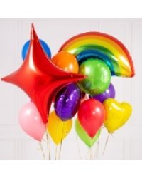 "RAINBOW BRIGHT CRAZY" КОМПОЗИЦИЯ ИЗ ВОЗДУШНЫХ ШАРОВ