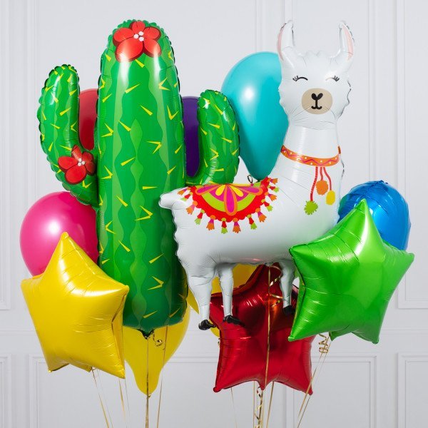 "LLAMA FIESTA CRAZY" КОМПОЗИЦИЯ ИЗ ВОЗДУШНЫХ ШАРОВ