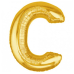 Шарик воздушный буква c цвет золото