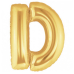 Шарик воздушный буква d цвет золото