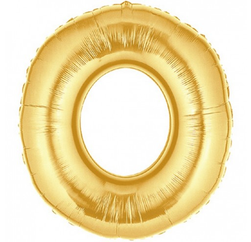 Шарик воздушный буква o цвет золото