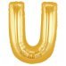 Шарик воздушный буква u цвет золото