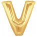 Шарик воздушный буква v цвет золото