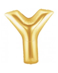 Шарик воздушный буква y цвет золото