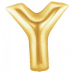 Шарик воздушный буква y цвет золото