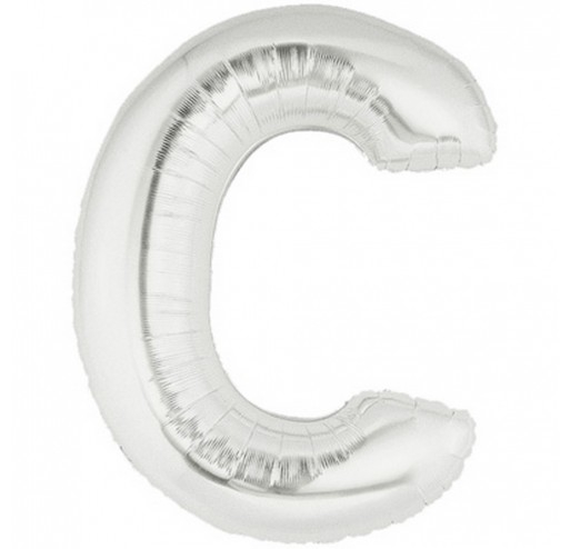 Шарик воздушный буква c цвет серебряный Шарик воздушный буква c цвет серебряный