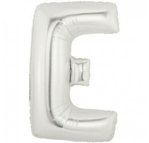 Шарик воздушный буква e цвет серебряный Шарик воздушный буква e цвет серебряный