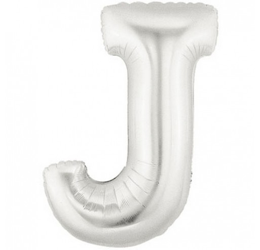Шарик воздушный буква j цвет серебряный Шарик воздушный буква j цвет серебряный
